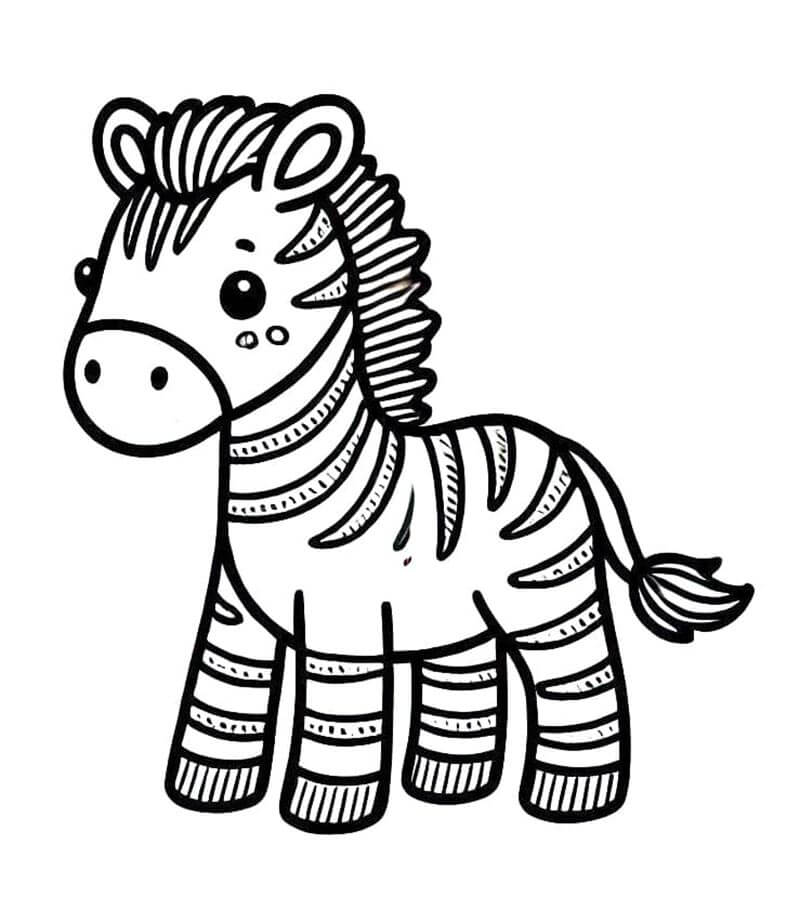 Zebra Gratis Stampabile da colorare