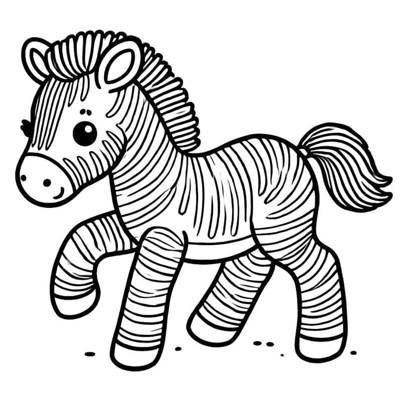 Zebra Gratis per Bambini da colorare