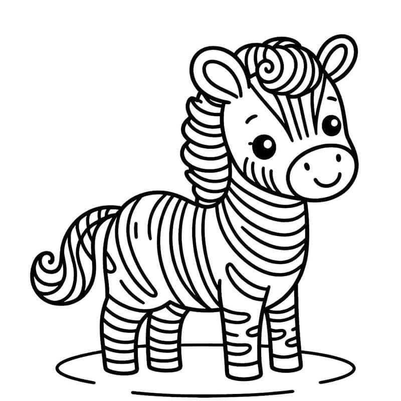 Zebra Gratuita Stampabile da colorare