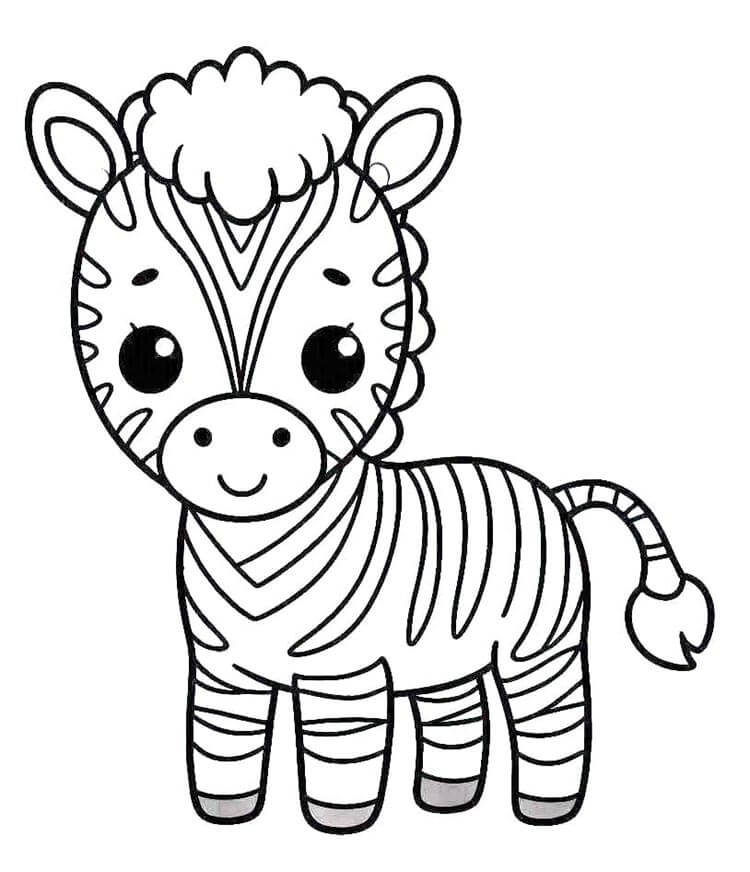 Zebra Gratuita da Stampare da colorare