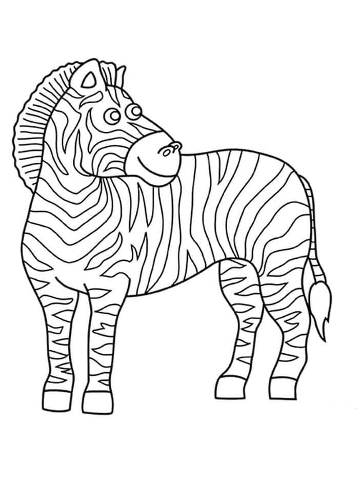 Zebra Gratuita per Bambini da colorare