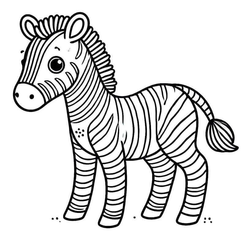 Zebra Gratuita da colorare