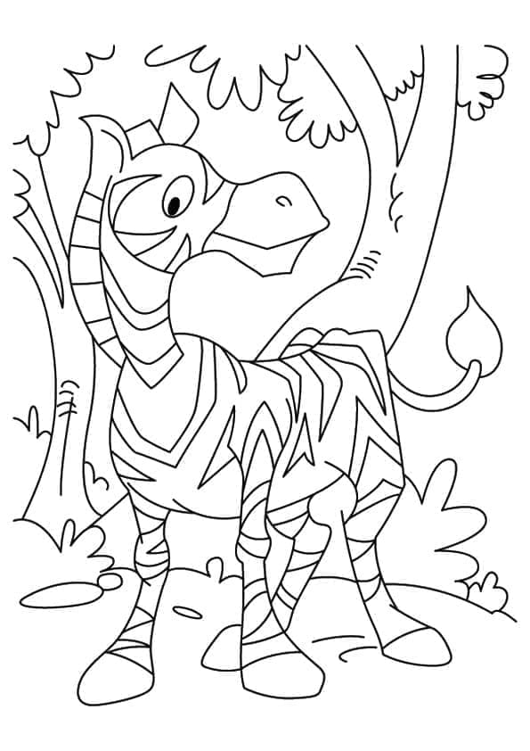 Zebra Normale da colorare