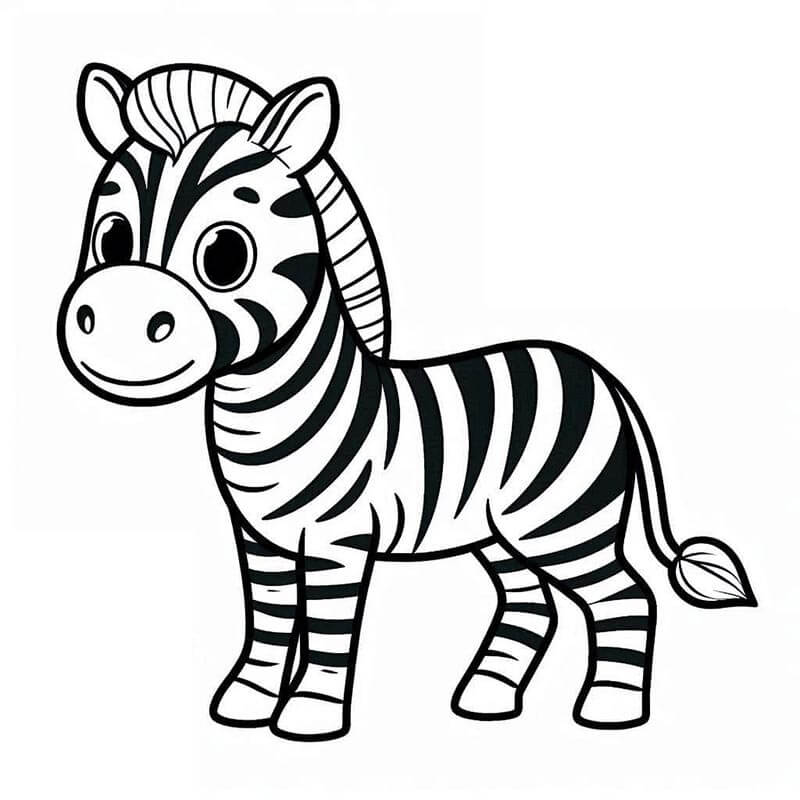 Zebra Stampabile Gratis da colorare