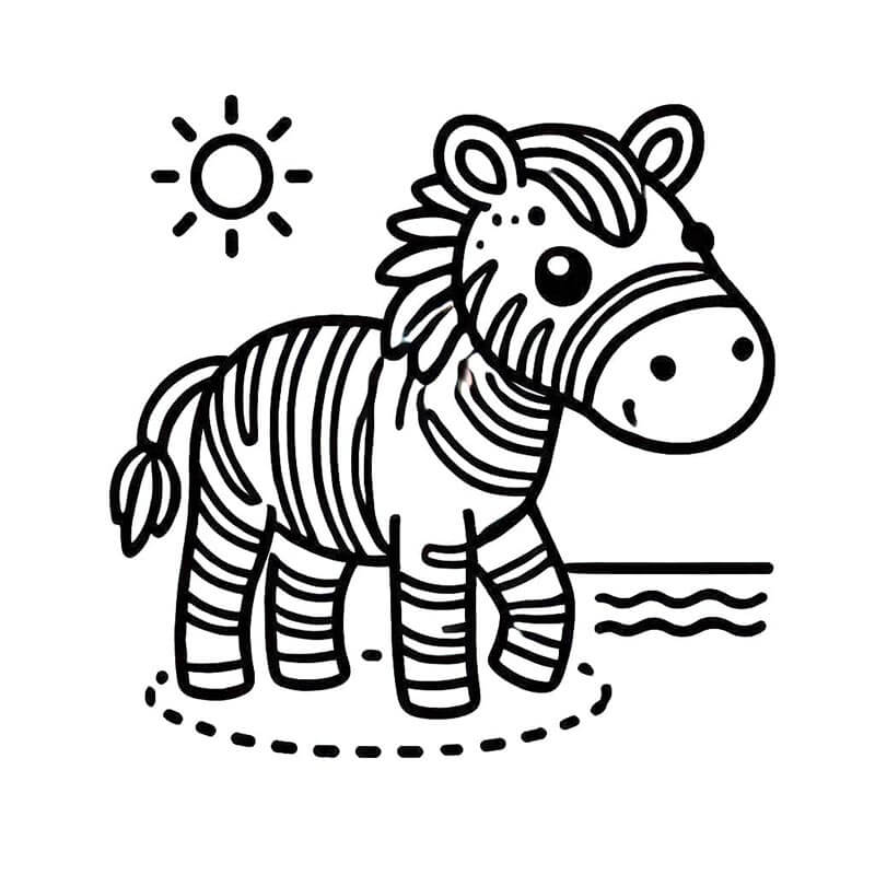 Zebra Stampabile da colorare