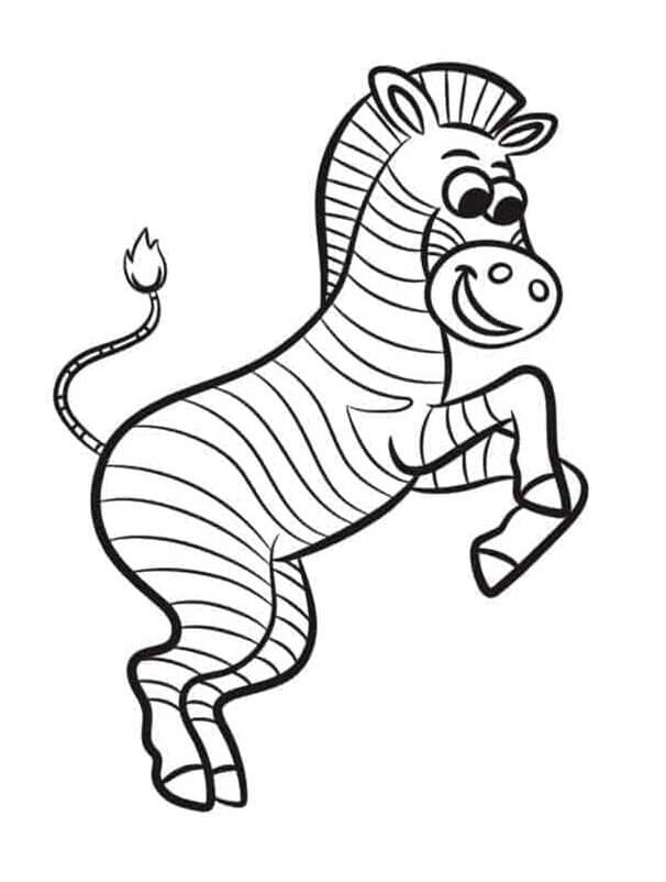 Zebra per Bambini di 1 Anno da colorare