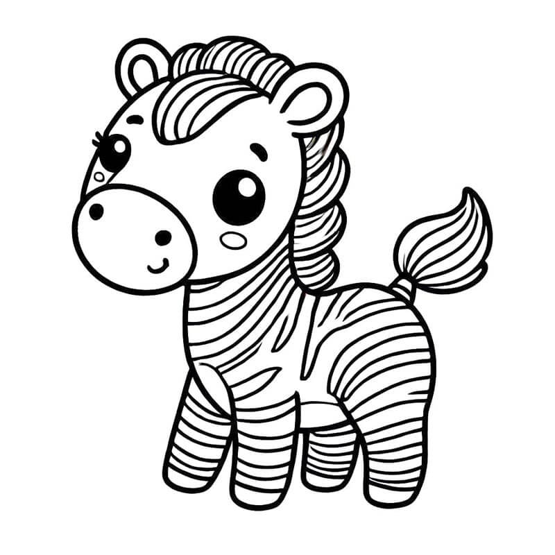 Zebra per Bambini da colorare