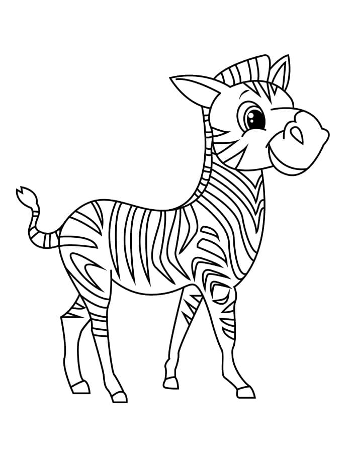 Zebra da colorare