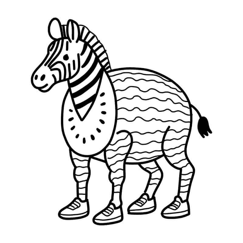 Zibra Zubra Zibralini Italian Brainrot da colorare