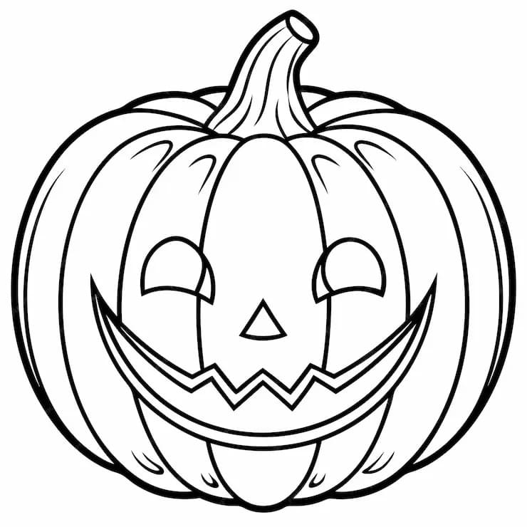 Zucca Facile da colorare