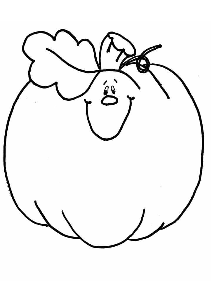 Zucca per Bambini di 5 Anni da colorare