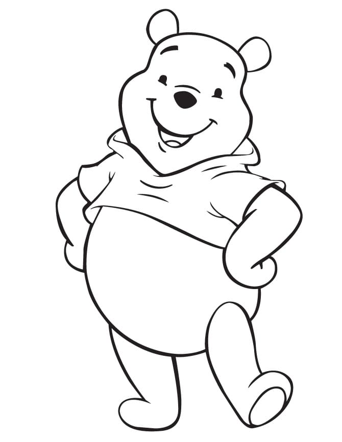 Adorabile Winnie the Pooh da colorare