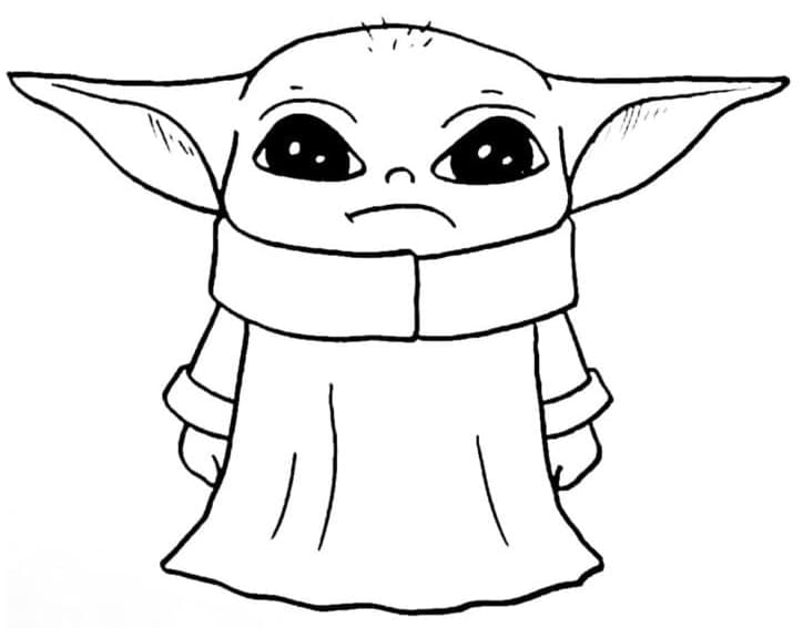 Baby Yoda Stampabile da colorare