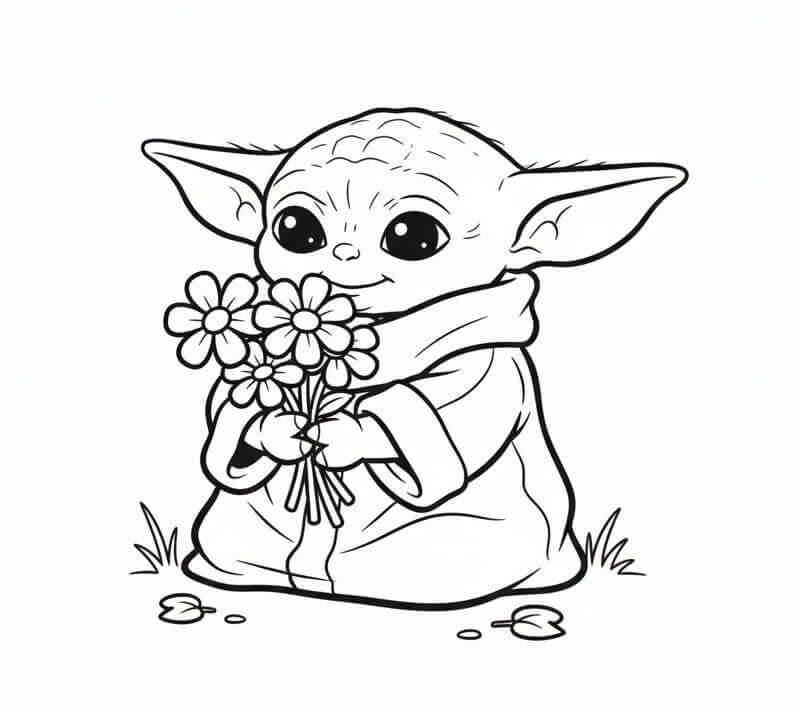 Baby Yoda da colorare