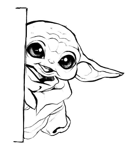Baby Yoda da Stampare da colorare