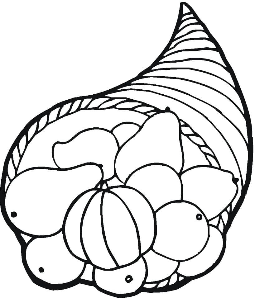 Cornucopia Gratis da colorare