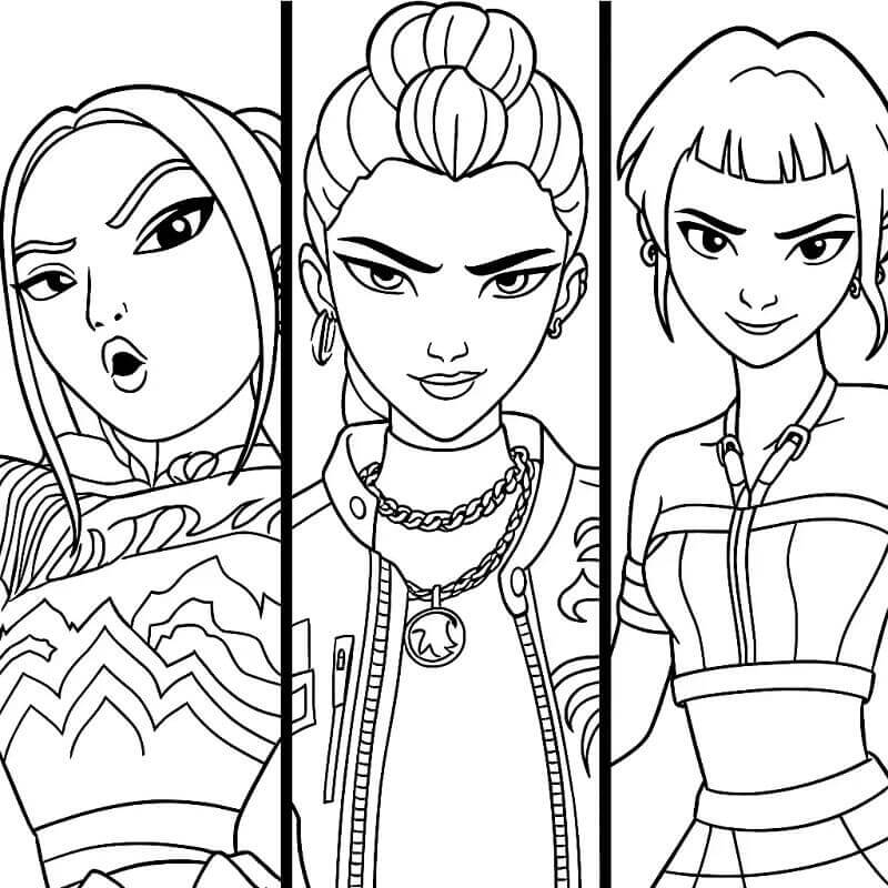 Famosi KPop Demon Hunters da colorare