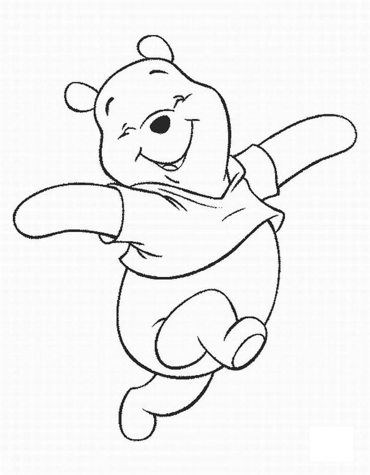 Felice Winnie the Pooh da colorare
