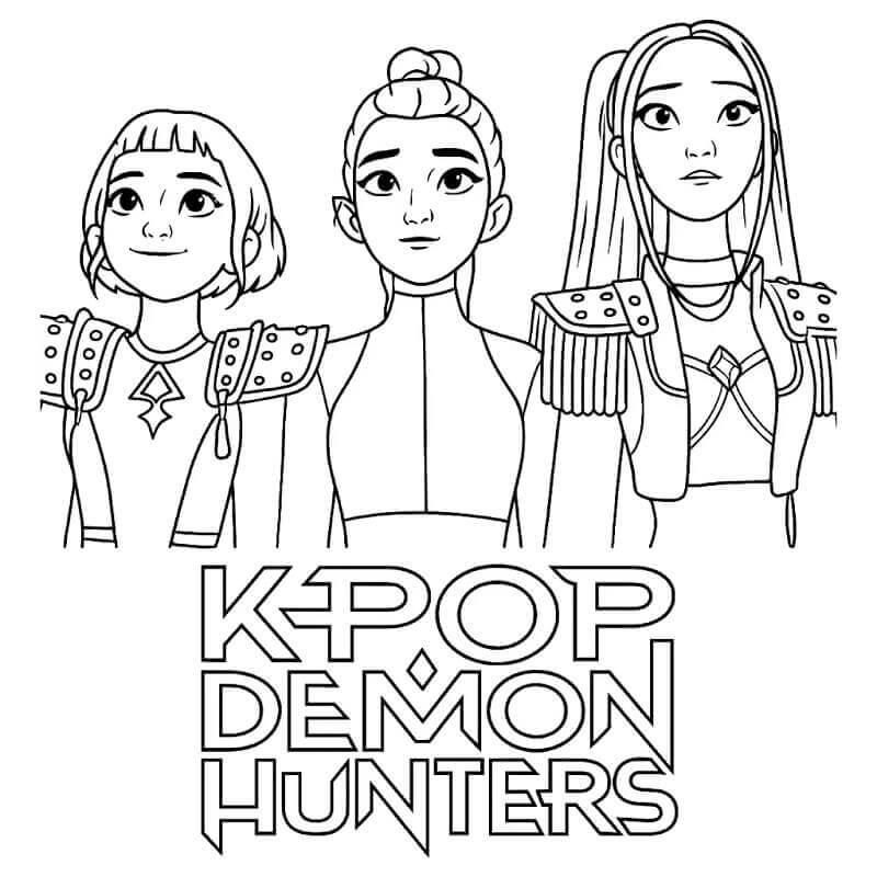 Gratis KPop Demon Hunters da colorare