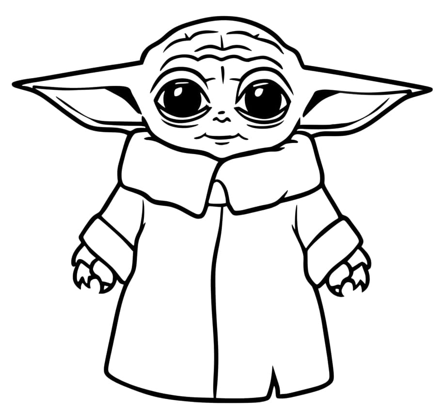 Immagine Baby Yoda da colorare