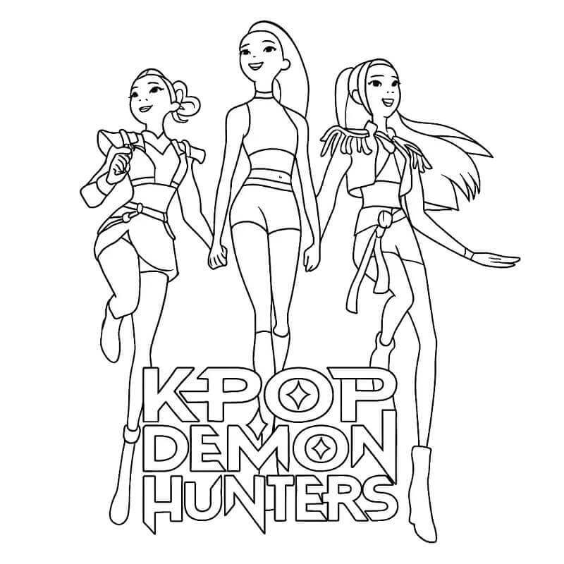 Incredibili KPop Demon Hunters da colorare