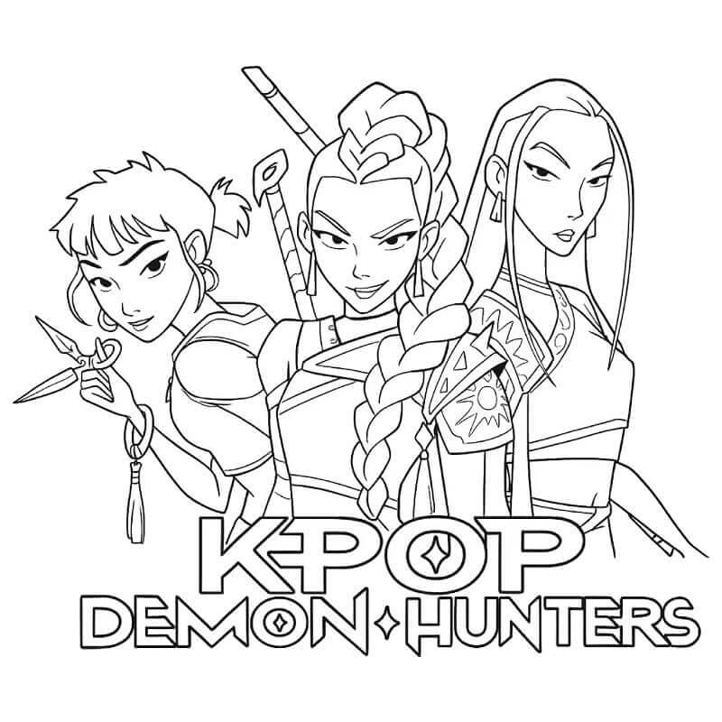 KPop Demon Hunters Animati da colorare