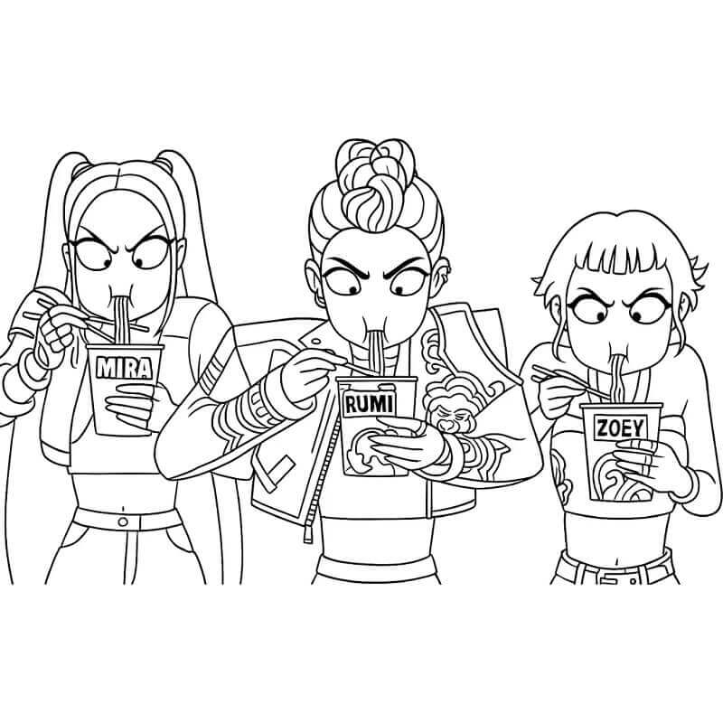 KPop Demon Hunters Buffi da colorare