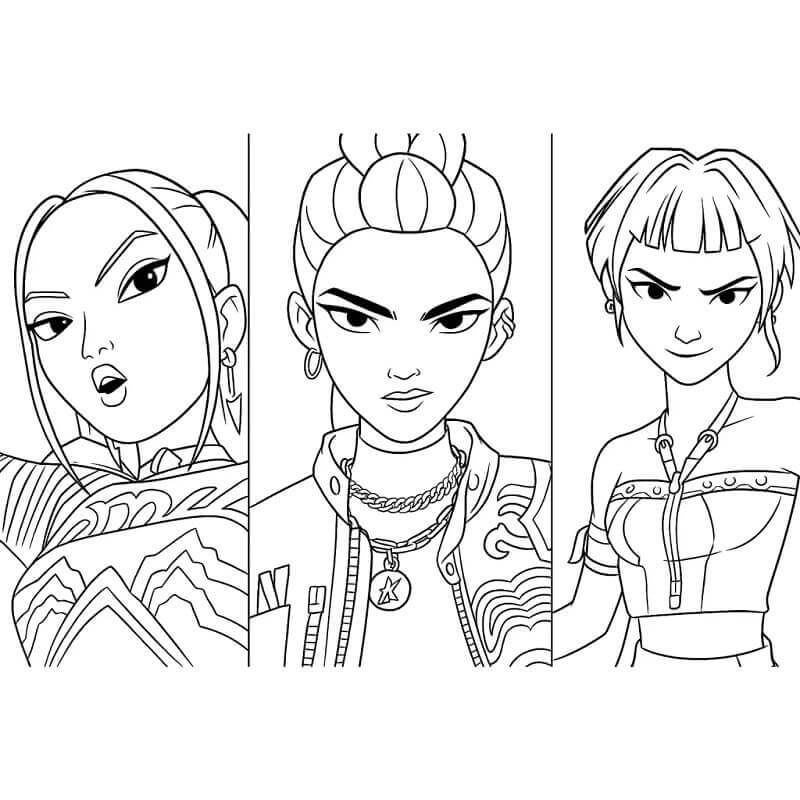 KPop Demon Hunters Gratis Stampabili da colorare