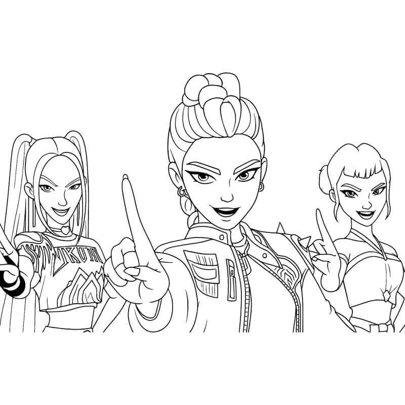 KPop Demon Hunters Omaggio da colorare