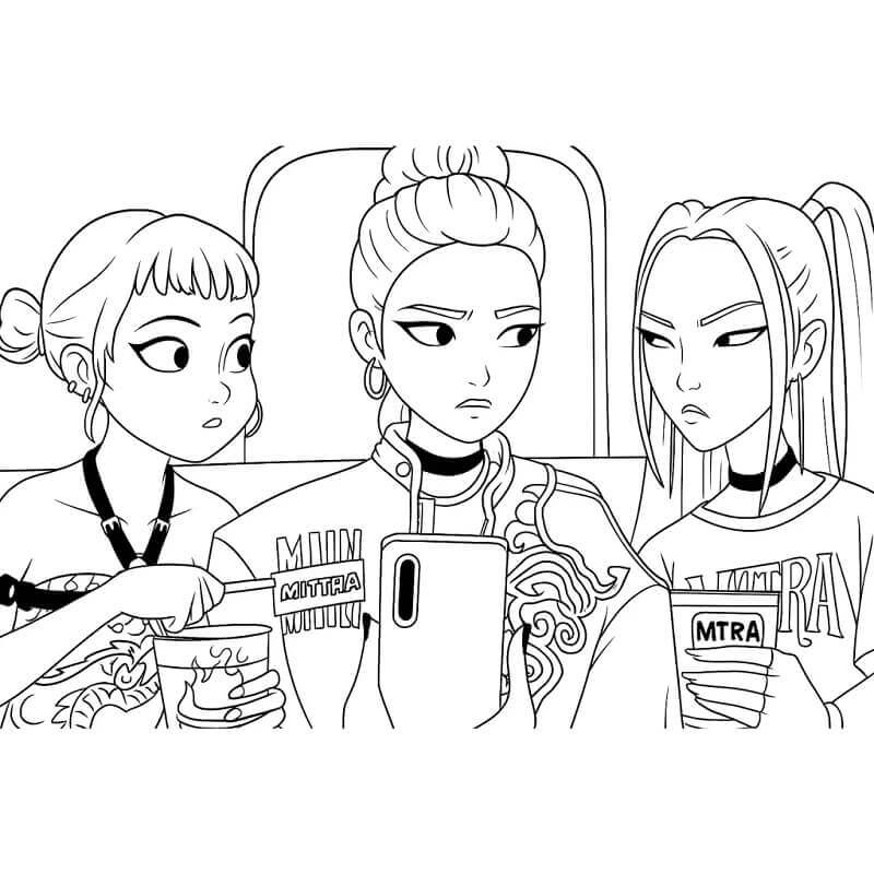 KPop Demon Hunters Stampabili Gratis da colorare