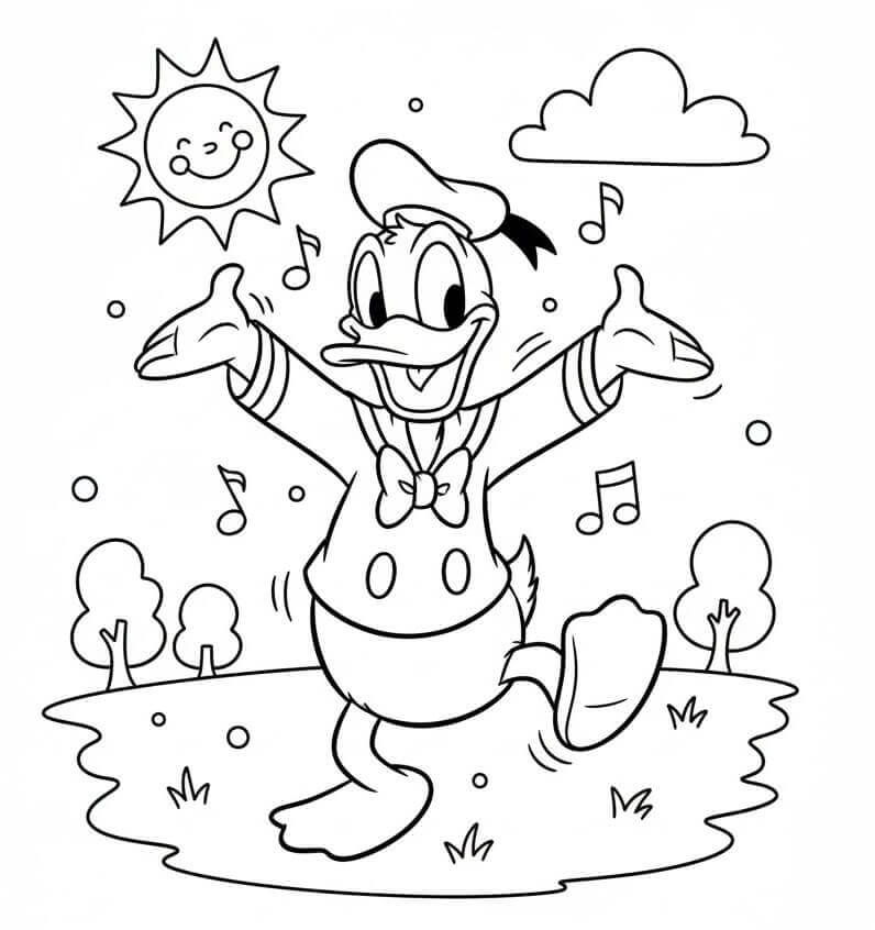 Paperino da colorare