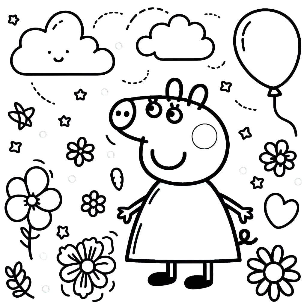 Peppa Pig Carina Stampabile da colorare