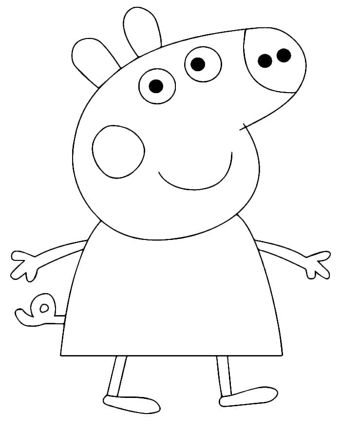 Peppa Pig Semplice da colorare