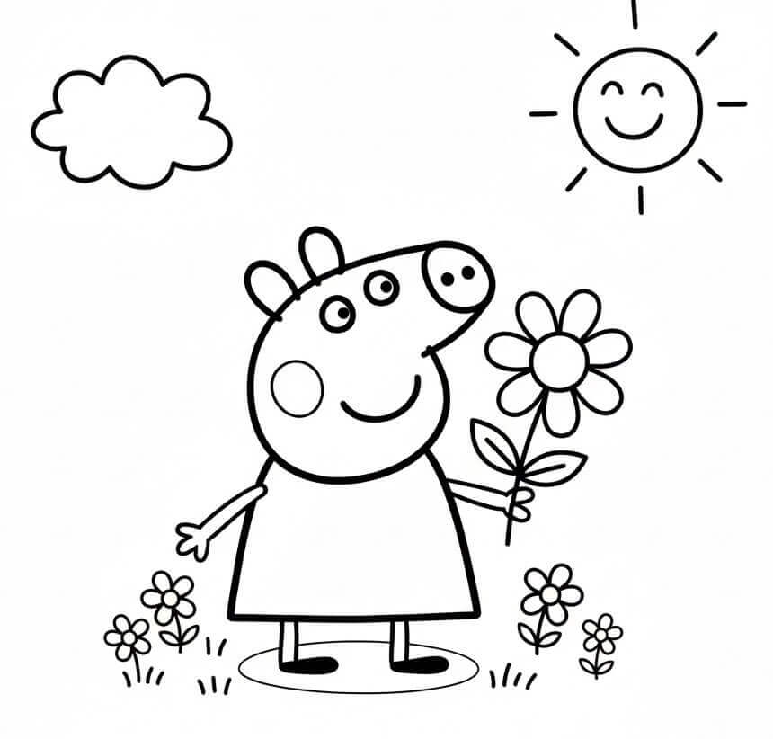 Peppa Pig da colorare