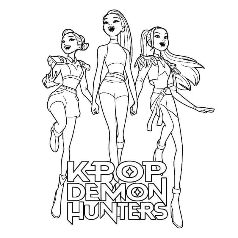 Personaggi KPop Demon Hunters da colorare