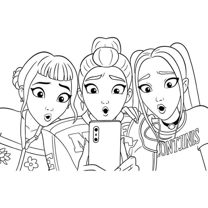 Personaggi di KPop Demon Hunters da colorare