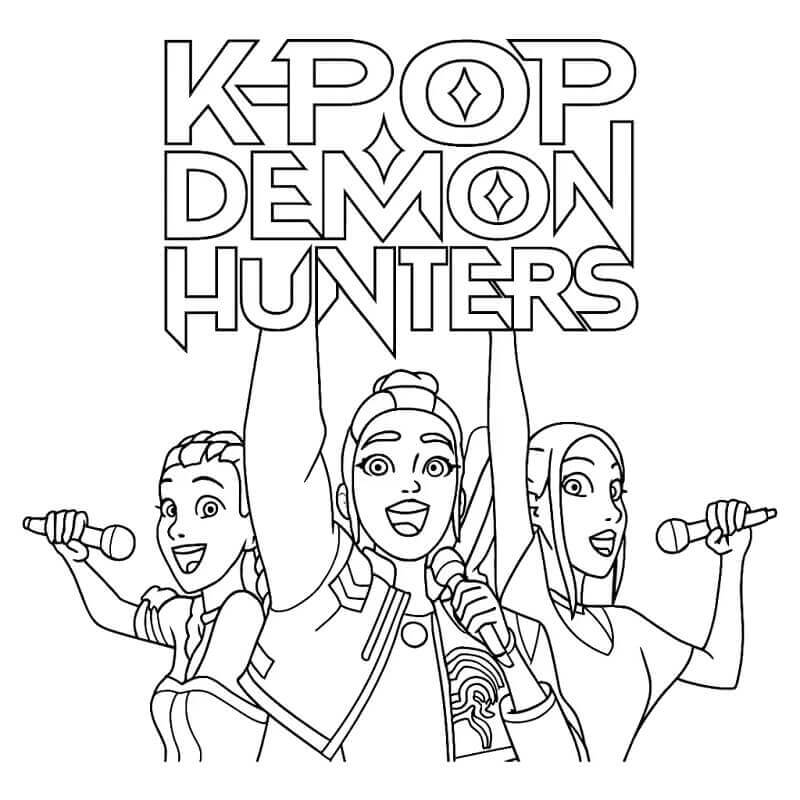 KPop Demon Hunters da colorare