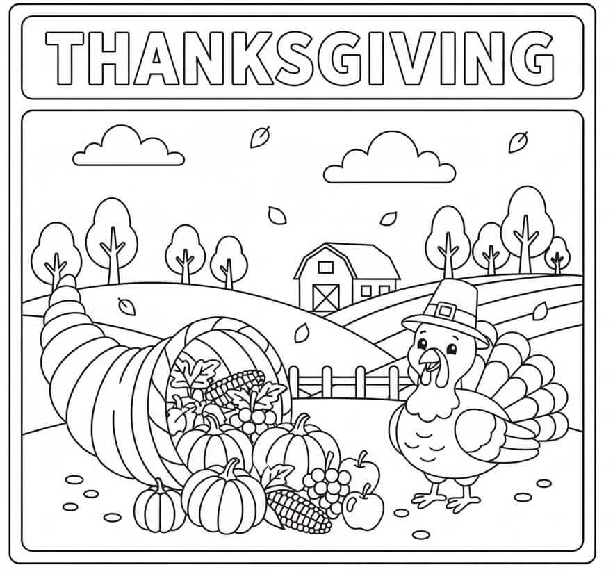 Ringraziamento Fantastico da colorare