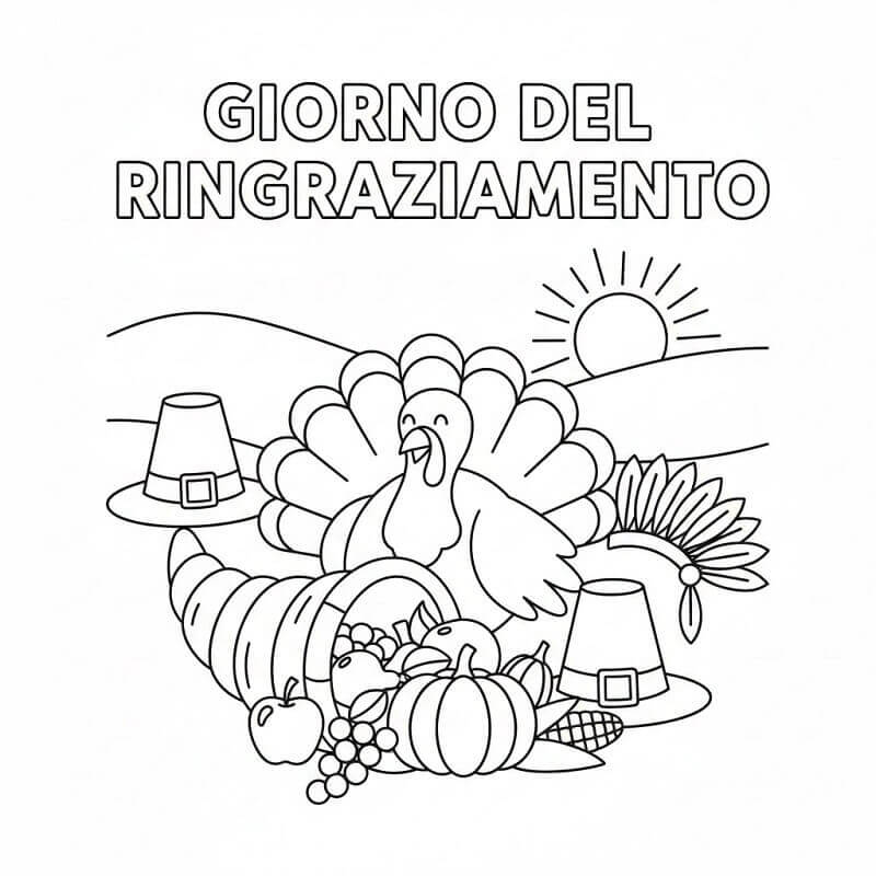 Ringraziamento Meraviglioso da colorare