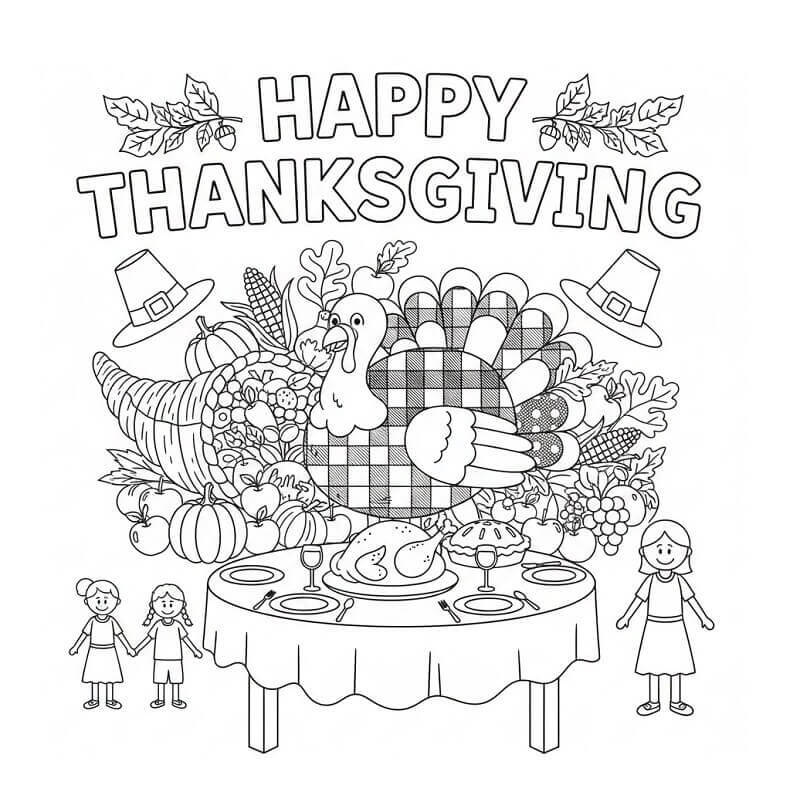 Ringraziamento Turchia Straordinaria da colorare