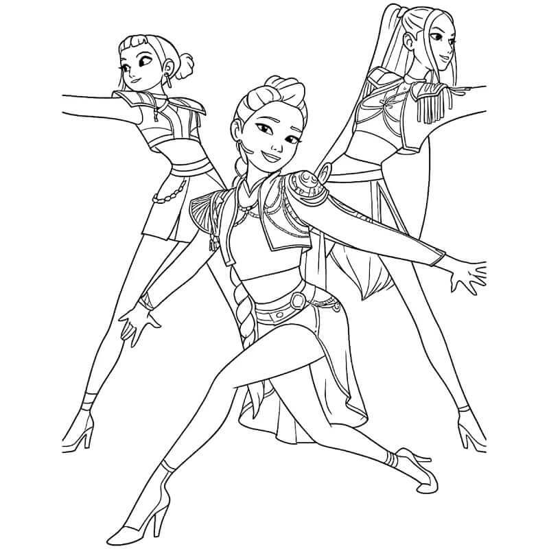 Stampa KPop Demon Hunters da colorare