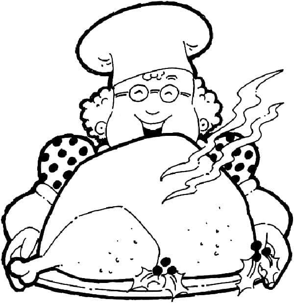 Tacchino Grande da colorare