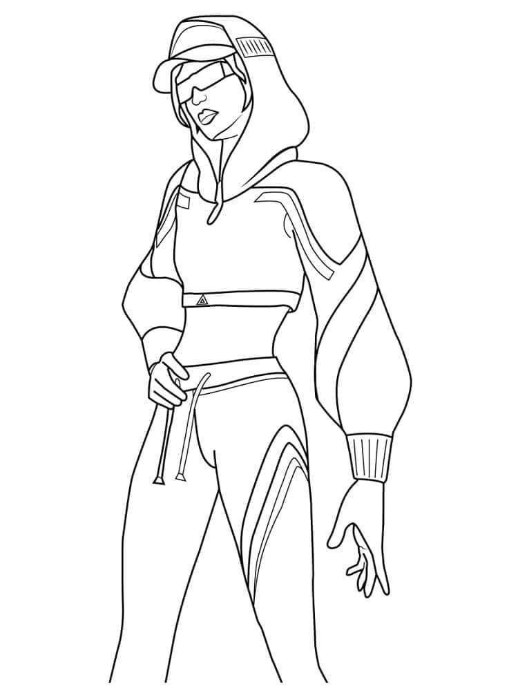 Adeline di Fortnite da colorare