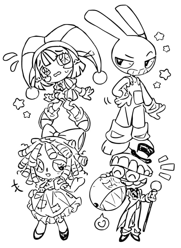 Adorabile The Amazing Digital Circus da colorare