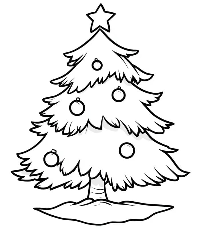 Albero di Natale Base da colorare