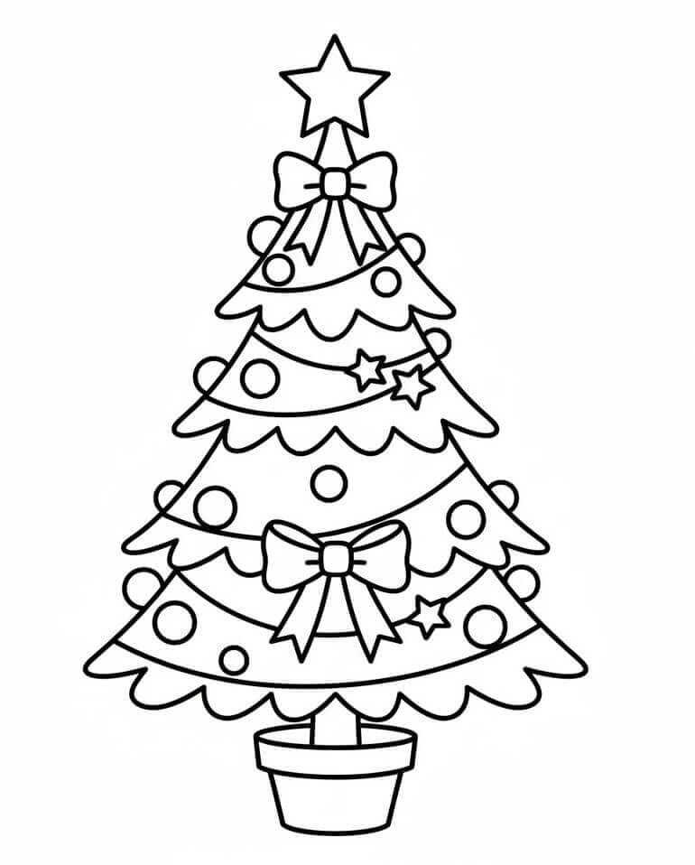 Albero di Natale Meraviglioso da colorare