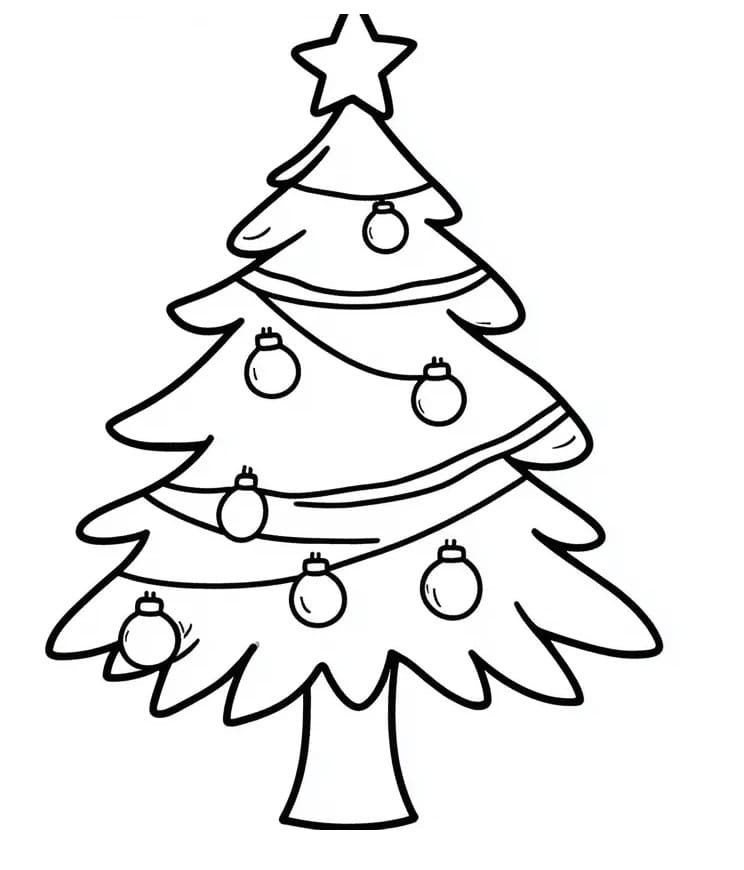 Albero di Natale Super Facile da colorare