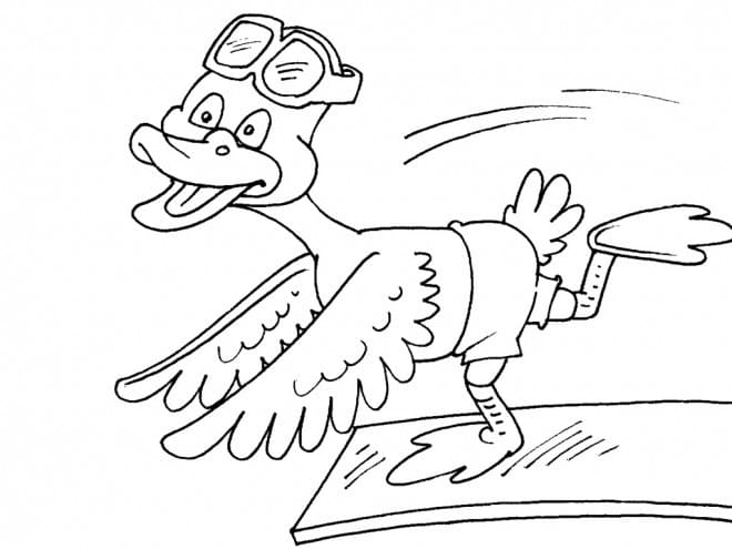 Anatra Animata da colorare