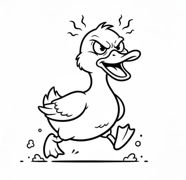 Anatra Arrabbiata da colorare