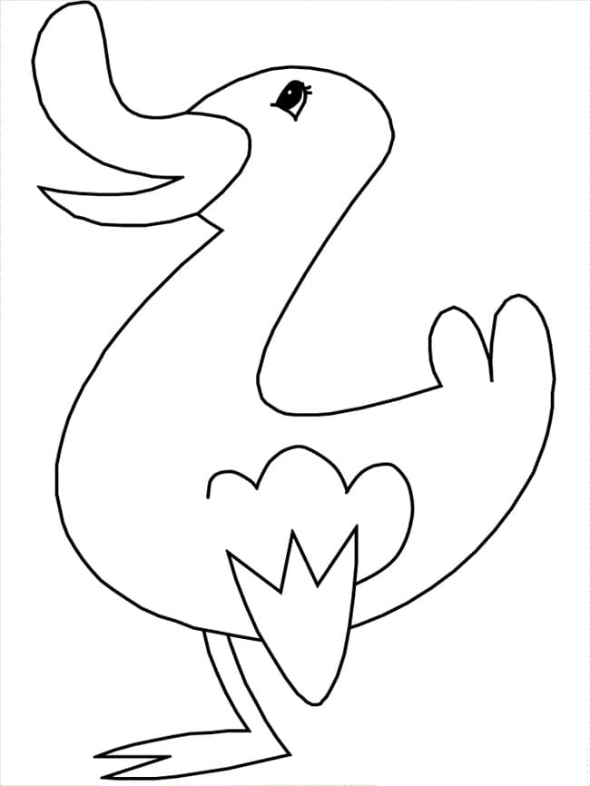 Anatra Buffa da colorare